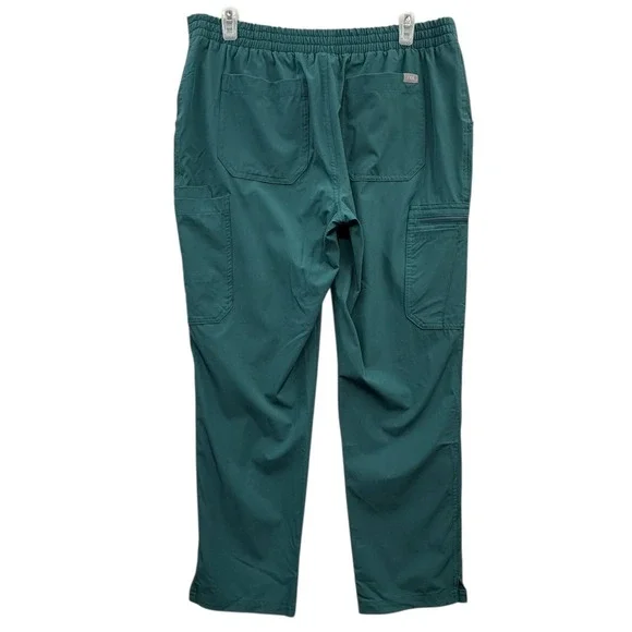 FIGS Technical Yola Teal Green Straight Leg Active Scrub Pants‎ Workwear Cargo M - Picture 2 of 9